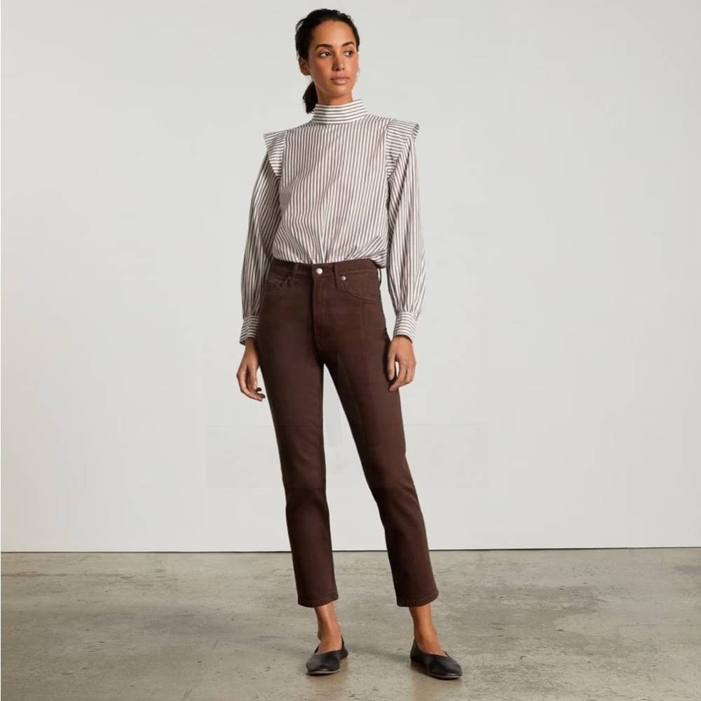 Everlane original cheeky jeans 25 crop brown